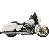 BASSANI XHAUST DNT STRAIGHT 4” CHROME MUFFLER WITH BLACK END CAP HARLEY TOURING 17-21