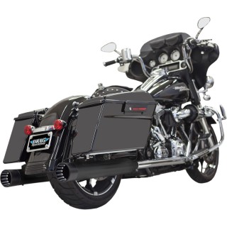 BASSANI XHAUST DNT 4” MUFFLER BLACK END CAP FOR HARLEY DAVIDSON TOURING CVO 17-21