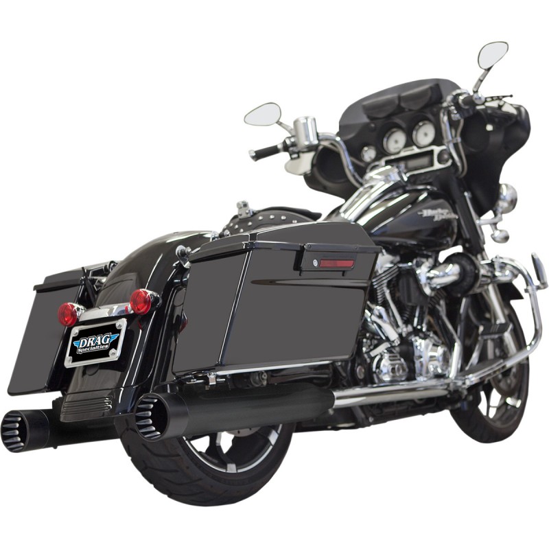 BASSANI XHAUST DNT 4” MUFFLER BLACK END CAP FOR HARLEY DAVIDSON TOURING CVO 17-21