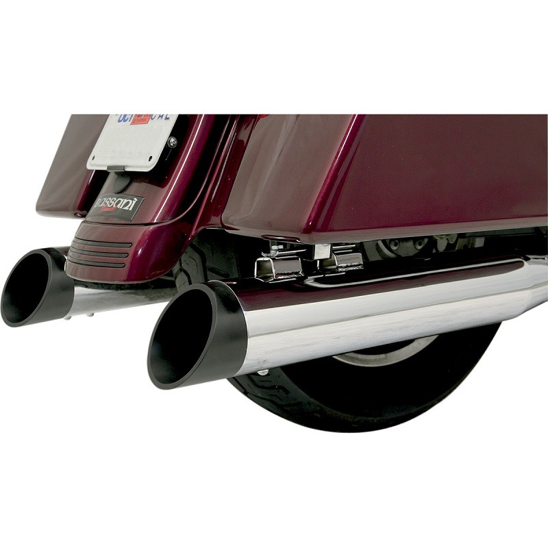 BLACK SLASH CUT END CAP FOR BASSANI XHAUST MUFFLERS