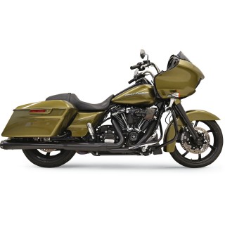 BASSANI XHAUST SLIP-ON BLACK 4" MEGAPHONE MUFFLERS FOR HARLEY TOURING 17-21