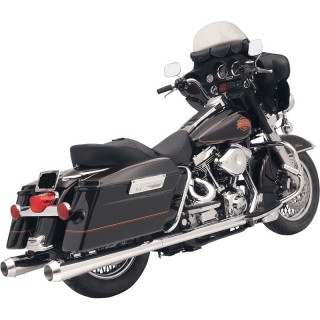 BASSANI XHAUST SLIP-ON 4" MEGAPHONE MUFFLERS 2-1/4" INSERT HARLEY TOURING 95-16