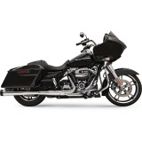 BASSANI XHAUST MEGAPHONE SLIP-ON 4" DNT PERFORMANCE CHROME BLACK MUFFLER TOURING 17-21