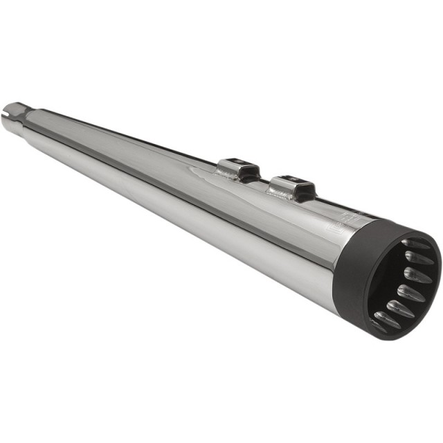 BASSANI XHAUST SLIP-ON 4" DNT PERFORMANCE CHROME BLACK MUFFLER TOURING 95-16