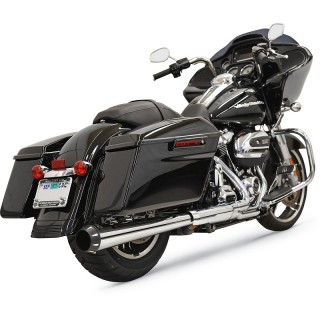 TERMINALI BASSANI XHAUST CROSSOVER ELIMINATOR SLIP-ON DNT 4” CROMATO HARLEY TOURING 17-21