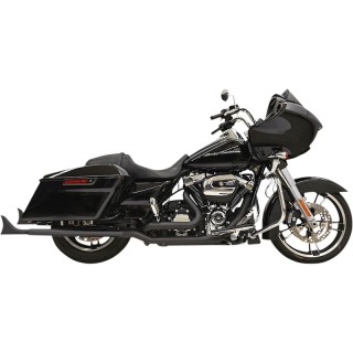 BASSANI XHAUST SLIP-ON FISHTAIL 36" BLACK MUFFLERS HARLEY DAVIDSON TOURING 95-16