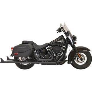 SCARICHI BASSANI XHAUST TRUE DUALS 2-1/4" FISHTAIL 36" NERO SOFTAIL 2018-2021