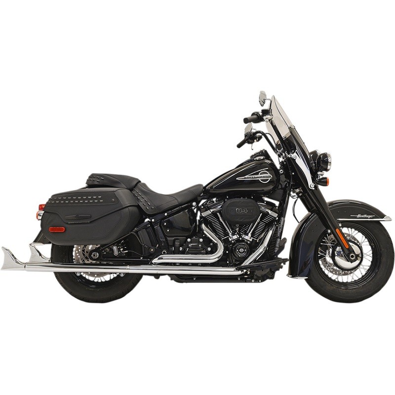 SCARICHI BASSANI XHAUST TRUE DUALS 2-1/4" FISHTAIL 33" CROMATO CON DB KILLER SOFTAIL 18-21