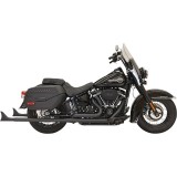 BASSANI XHAUST TRUE DUALS 2-1/4 FISHTAIL 33 BLACK EXHAUST QUIET BAFFLE SOFTAIL 18-21