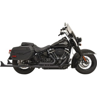 SCARICHI BASSANI XHAUST TRUE DUALS 1-7/8" FISHTAIL 33" NERI SOFTAIL 18-21