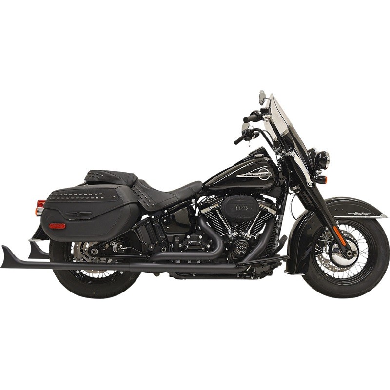 SCARICHI BASSANI XHAUST TRUE DUALS 1-7/8" FISHTAIL 33" NERI SOFTAIL 18-21