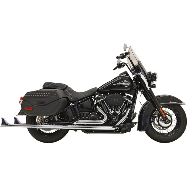 BASSANI XHAUST TRUE DUALS 1-7/8" FISHTAIL 36" CHROME EXHAUST SOFTAIL 18-21