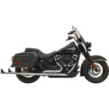BASSANI XHAUST TRUE DUALS 1-7/8" FISHTAIL 36" CHROME EXHAUST SOFTAIL 18-21
