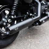 S&S GRAND NATIONAL EC EURO 4 BLACK SLIP-ON MUFFLERS HARLEY SPOSTER 2014-2021