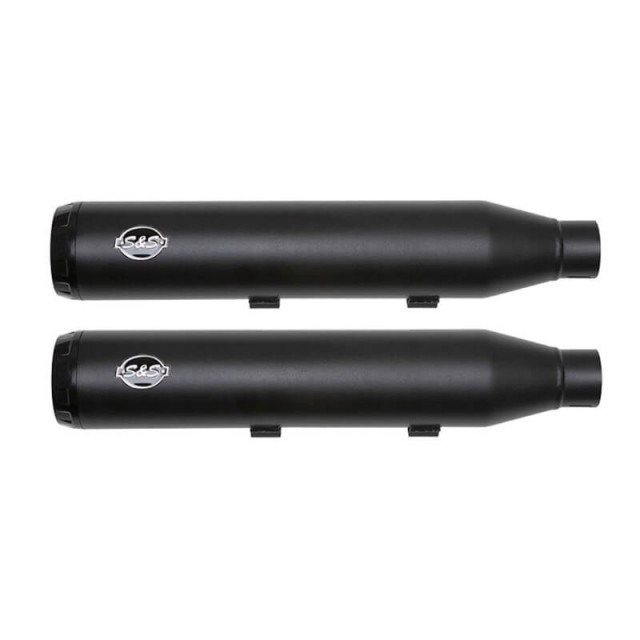 S&S GRAND NATIONAL EC EURO 4 BLACK SLIP-ON MUFFLERS HARLEY SPOSTER 2014-2021 - PAIR