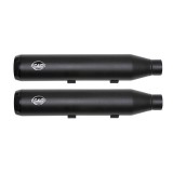 S&S GRAND NATIONAL EC EURO 4 BLACK SLIP-ON MUFFLERS HARLEY SPOSTER 2014-2021 - PAIR