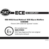 S&S GRAND NATIONAL EC EURO 4 CHROME SLIP-ON MUFFLERS HARLEY SPOSTER 2014-2020 - OMOLOGATION