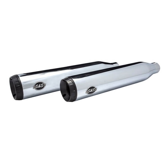 S&S GRAND NATIONAL EC EURO 4 CHROME SLIP-ON MUFFLERS HARLEY SPOSTER 2014-2020 - PAIR