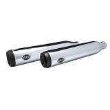 S&S GRAND NATIONAL EC EURO 4 CHROME SLIP-ON MUFFLERS HARLEY SPOSTER 2014-2020 - PAIR