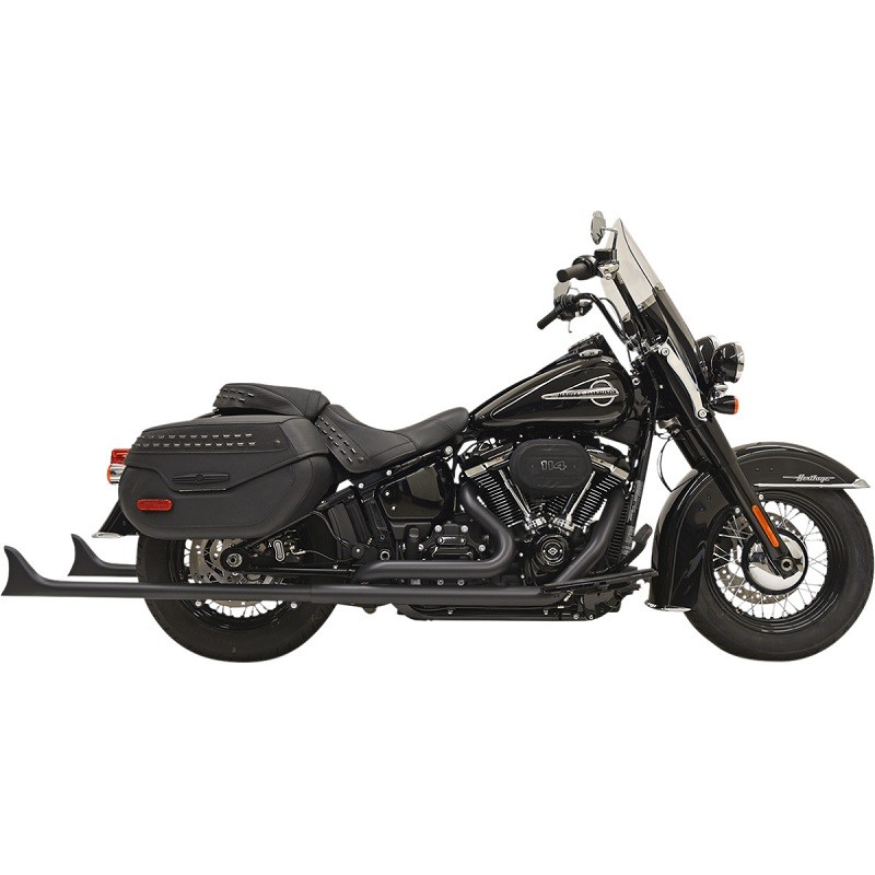 SCARICHI BASSANI XHAUST TRUE DUALS 1-7/8" FISHTAIL 36" NERI SOFTAIL 18-21