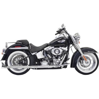 SCARICHI BASSANI XHAUST TRUE DUALS 2-1/4" FISHTAIL 30" HARLEY SOFTAIL 2007-2017