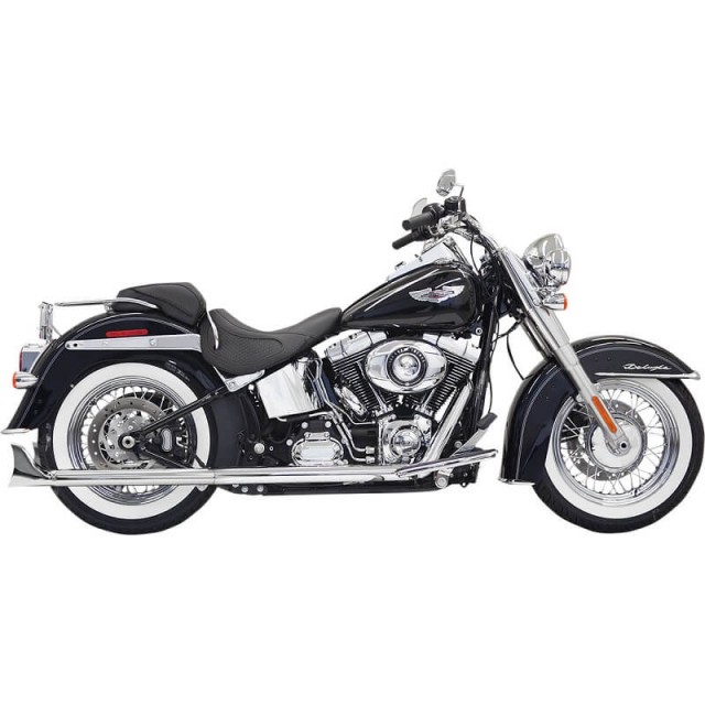 SCARICHI BASSANI XHAUST TRUE DUALS 2-1/4" FISHTAIL 30" HARLEY SOFTAIL 2007-2017