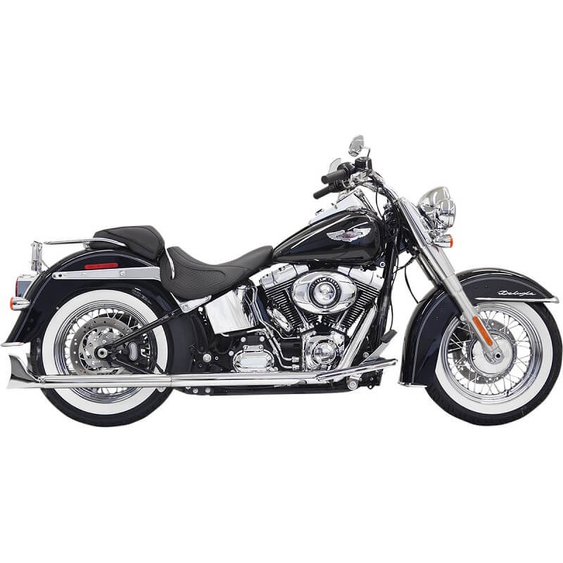 SCARICHI BASSANI XHAUST TRUE DUALS 2-1/4" FISHTAIL 30" HARLEY SOFTAIL 2007-2017