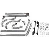 SCARICHI BASSANI XHAUST TRUE DUALS 2-1/4" FISHTAIL 33" HARLEY SOFTAIL 2007-2017