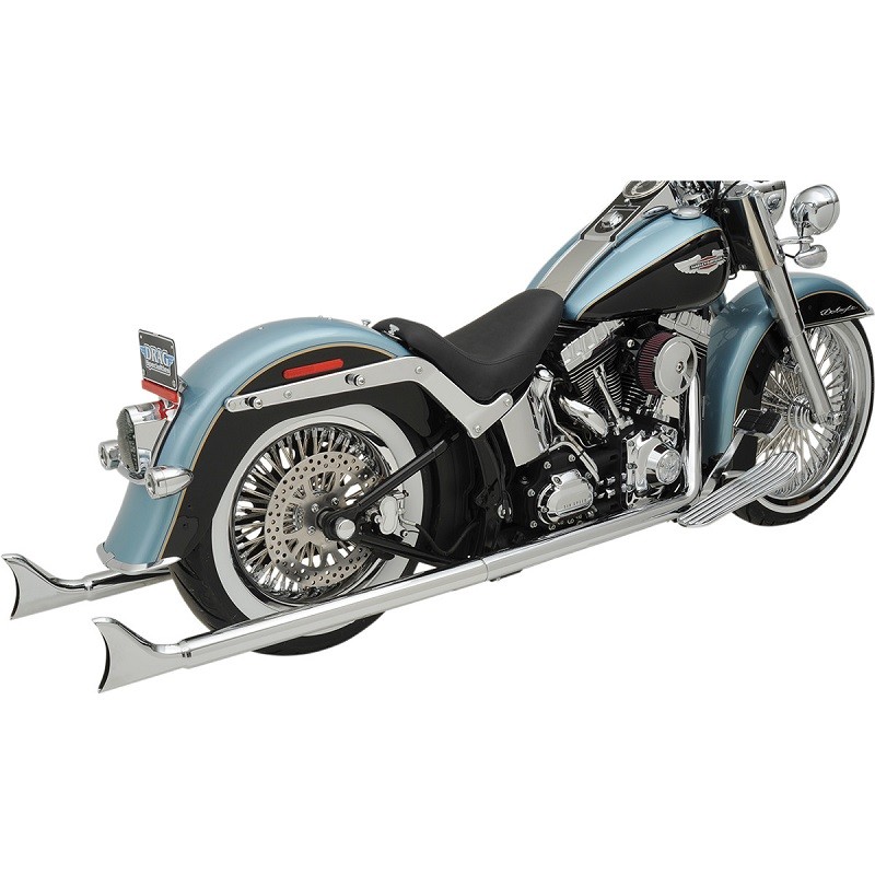 SCARICHI BASSANI XHAUST TRUE DUALS 2-1/4" FISHTAIL 36" HARLEY SOFTAIL 2007-2017