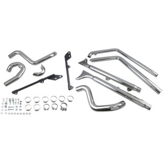 SCARICHI BASSANI XHAUST TRUE DUALS 2-1/4" FISHTAIL 33" DB-KILLER SOFTAIL 2007-2017