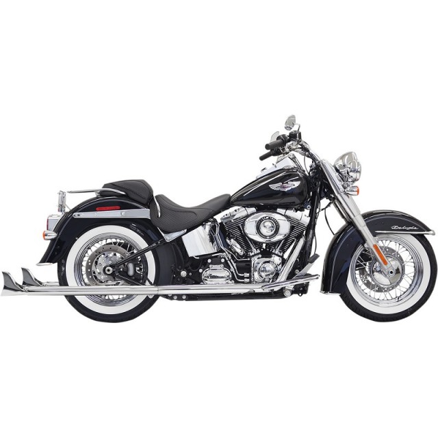 SCARICHI BASSANI XHAUST TRUE DUALS 2-1/4" FISHTAIL 36" DB-KILLER SOFTAIL 2007-2017