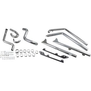 BASSANI XHAUST TRUE DUALS 1-7/8" FISHTAIL 30" EXHAUST HARLEY SOFTAIL 2007-2017