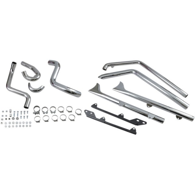 BASSANI XHAUST TRUE DUALS 1-7/8" FISHTAIL 30" EXHAUST HARLEY SOFTAIL 2007-2017