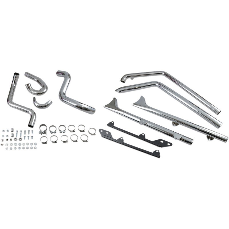 BASSANI XHAUST TRUE DUALS 1-7/8" FISHTAIL 30" EXHAUST HARLEY SOFTAIL 2007-2017