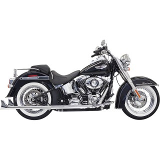 SCARICHI BASSANI XHAUST TRUE DUALS 1-7/8" FISHTAIL 33" HARLEY SOFTAIL 2007-2017