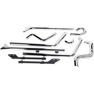 SCARICHI BASSANI XHAUST TRUE DUALS 1-7/8" FISHTAIL 36" HARLEY SOFTAIL 2007-2017