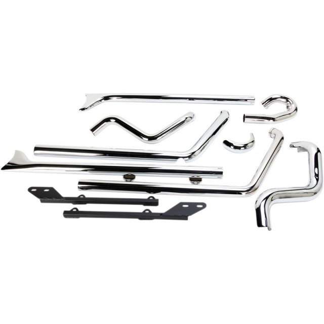 BASSANI XHAUST TRUE DUALS 1-7/8" FISHTAIL 36" EXHAUST HARLEY SOFTAIL 2007-2017
