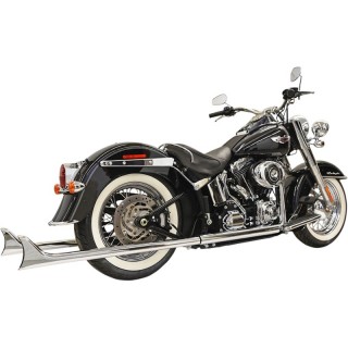 SCARICHI BASSANI XHAUST TRUE DUALS 1-7/8" FISHTAIL 39" HARLEY SOFTAIL 2007-2017