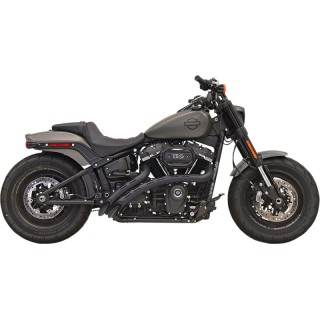 BASSANI XHAUST RADIAL SWEEPERS PERFORATED BLACK EXHAUST HARLEY SOFTAIL 2018-2021