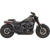 BASSANI XHAUST RADIAL SWEEPERS PERFORATED BLACK EXHAUST HARLEY SOFTAIL 2018-2021