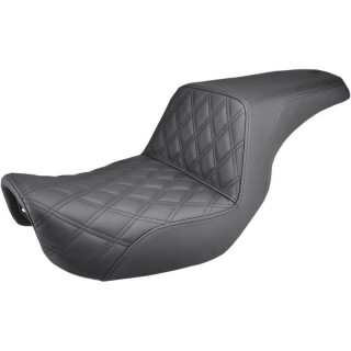 SADDLEMEN 2-UP SEAT STEP UP GEL DIAMOND SEAT HARLEY DYNA 2006-2017