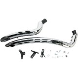 SCARICHI BASSANI XHAUST RADIAL SWEEPERS NERI/CROMATI FORATI SOFTAIL 2000-2017