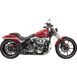SCARICHI BASSANI XHAUST RADIAL SWEEPERS CROMATI/NERI FORATI SOFTAIL 2000-2017