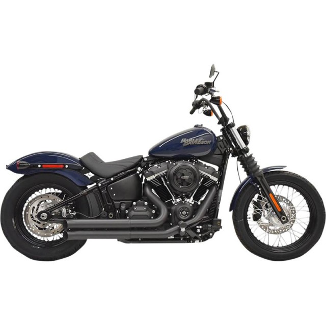 BASSANI XHAUST PRO-STREET TURNOUT BLACK EXHAUST HARLEY SOFTAIL 2018-2021