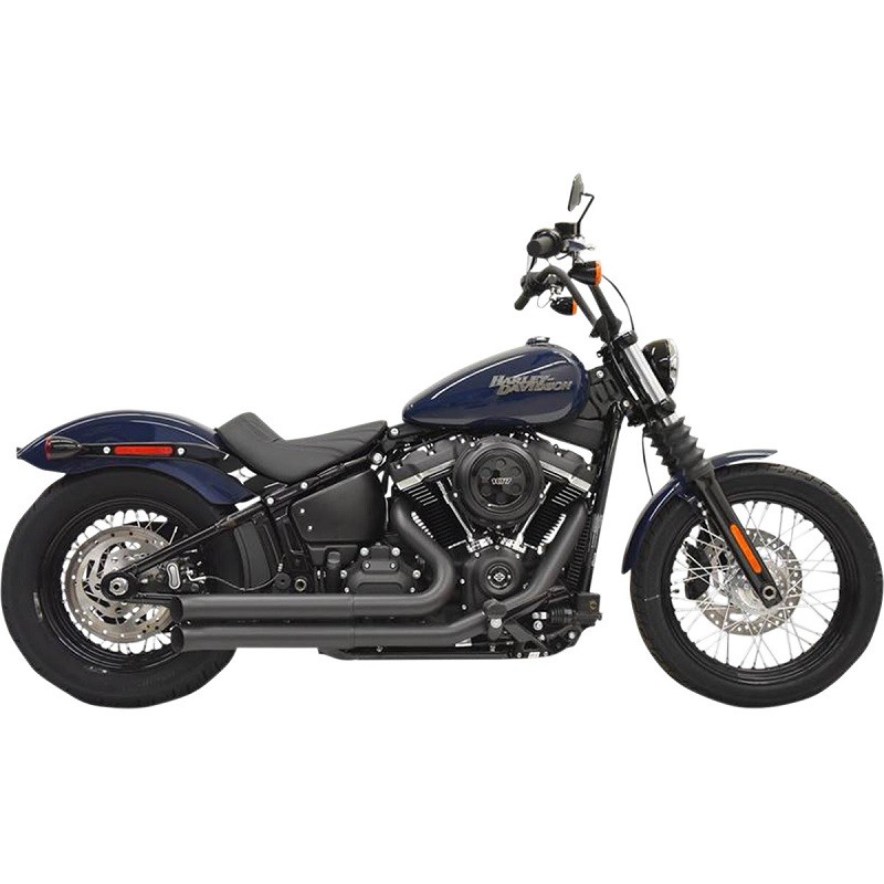 BASSANI XHAUST PRO-STREET TURNOUT BLACK EXHAUST HARLEY SOFTAIL 2018-2021