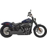 SCARICHI BASSANI XHAUST PRO-STREET TURNOUT NERO HARLEY SOFTAIL 2018-2021