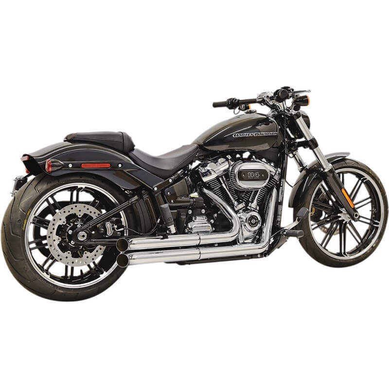 SCARICHI BASSANI XHAUST PRO-STREET TURNOUT CROMATO HARLEY SOFTAIL BREAKOUT 18-21