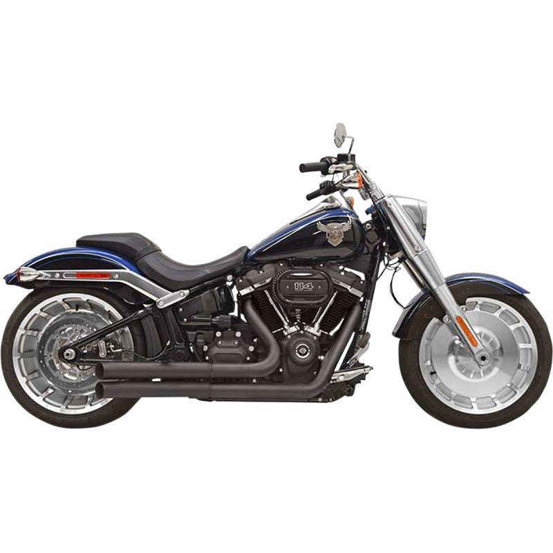 SCARICHI BASSANI XHAUST PRO-STREET TURNOUT NERI HARLEY SOFTAIL BREAKOUT 18-21