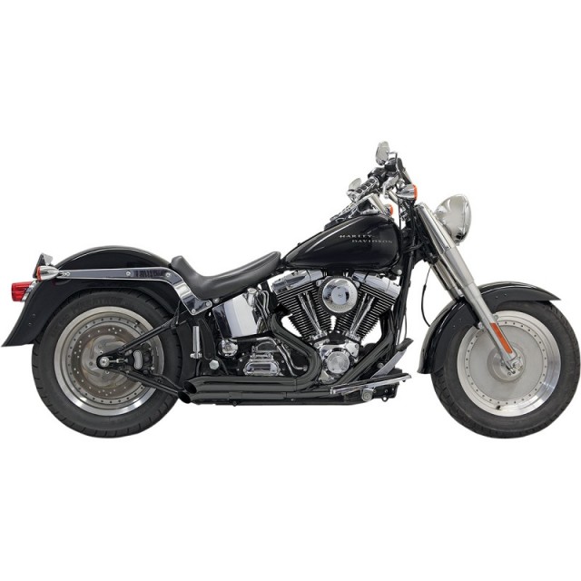 SCARICHI BASSANI XHAUST PRO-STREET TURNOUT NERI HARLEY SOFTAIL 2000-2017