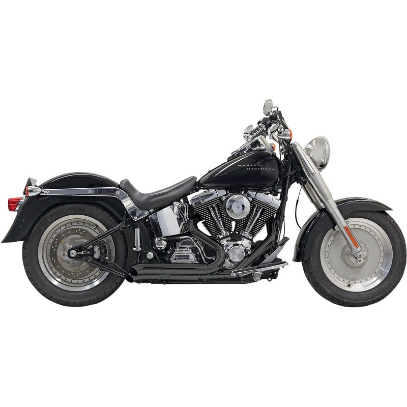 SCARICHI BASSANI XHAUST PRO-STREET TURNOUT NERI HARLEY SOFTAIL 2000-2017